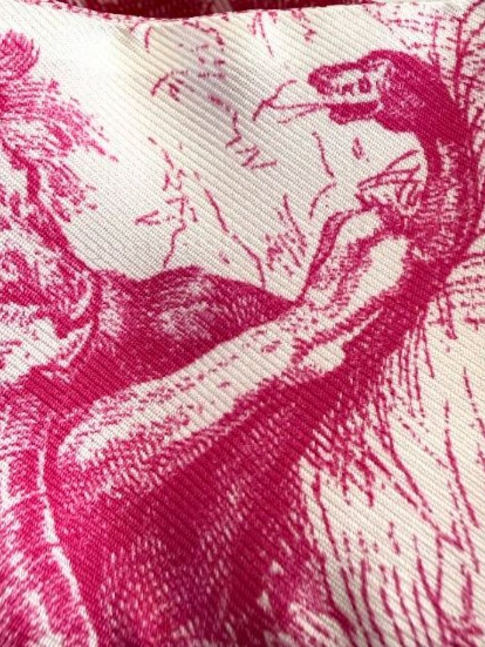 Christian Dior Pink Toile de Jouy Sauvage Mitzah Silk Long Scarf - Picture 4 of 6